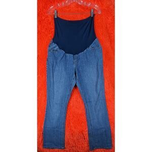 Two Hearts Maternity Secret Fit Over The Belly Pregnancy Boot Cut Denim Jeans L